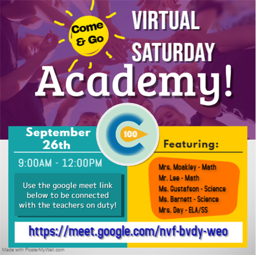 Virtual Saturday Academy Virtual Saturday Academy